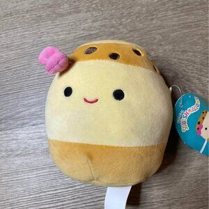 Squishmallows Koako Ice Cream Cookie 5” Plush w/ Pink Hair Bow – Soft Collection